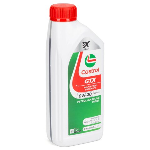 Castrol Motoröl, 0W-20, GTX, 1l-Flasche